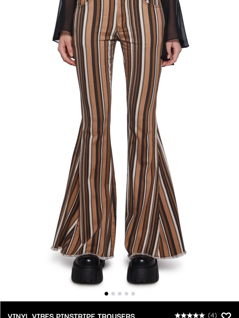 Delia’s Sold Out Striped Bell Bottom Trousers